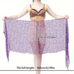 Sequin Square Scarf Belly Dance Costume Hip Cover