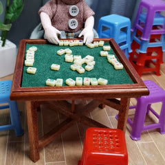 Mini Chinese Mahjong Dollhouse Accessory Model for Decoration