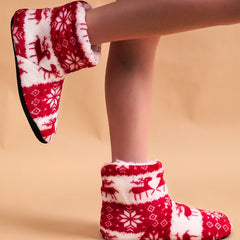 Christmas Elk Winter Floor Shoes for Women