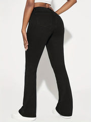 High Stretch Flared Jeans Bell Bottom Wide Legs Versatile Denim Pants