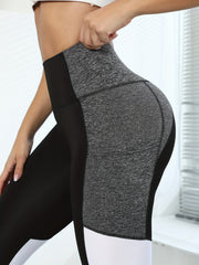 High Waist Workout Leggings With Pocket - Yoga Gym Athletic Tight Pant