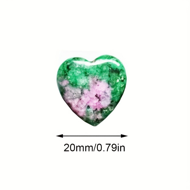 5pcs Natural Crystal Love Heart Shaped Yoga Stone Healing Crystal