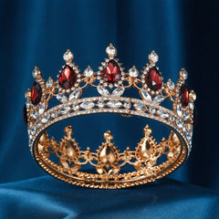 Crystal Ruby Tiara Wedding Bridal Crown Head Jewelry