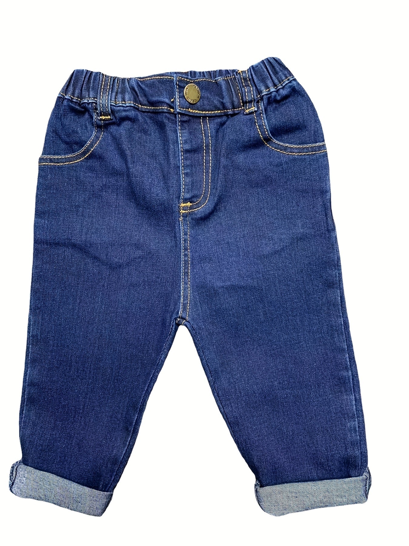 Boys Vintage Denim Jeans Elastic Waist Autumn Spring