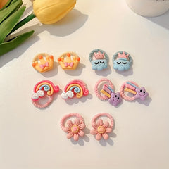 Flowers Bow Fruits Decor Hair Ties Decorative Hair Accessories
