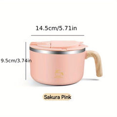 304 Stainless Steel Noodle Bowl Fast Food Cup Style Instant Noodle Bowl