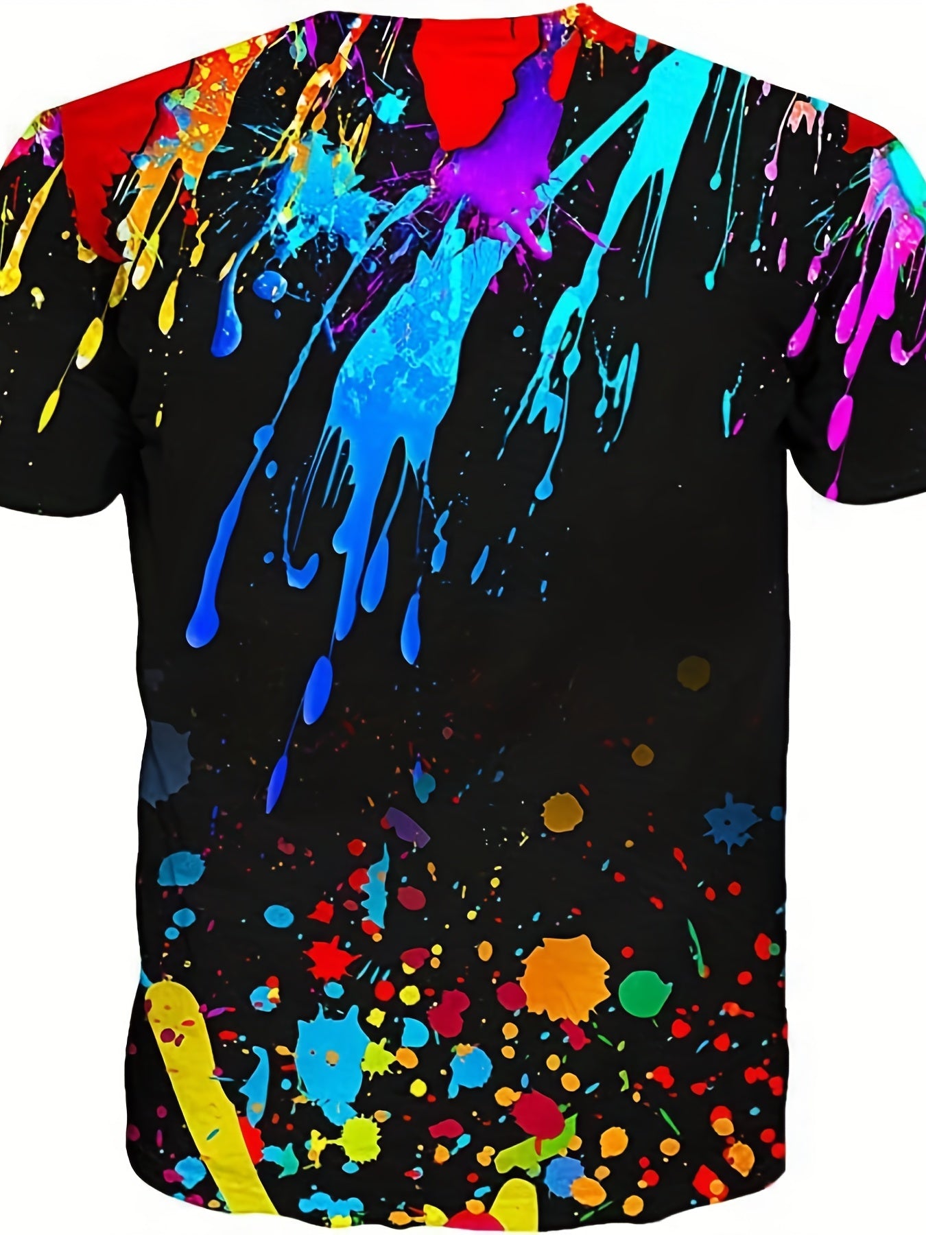 Men's Colorful 3D Print T Shirt Comfy & Stretchy Tee Top