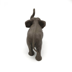 PVC Elephant Statue w/ Green Leaves - Home Decor & Collectible Display