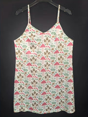 Mushroom & Leaf Print V Neck Cami Nightdress