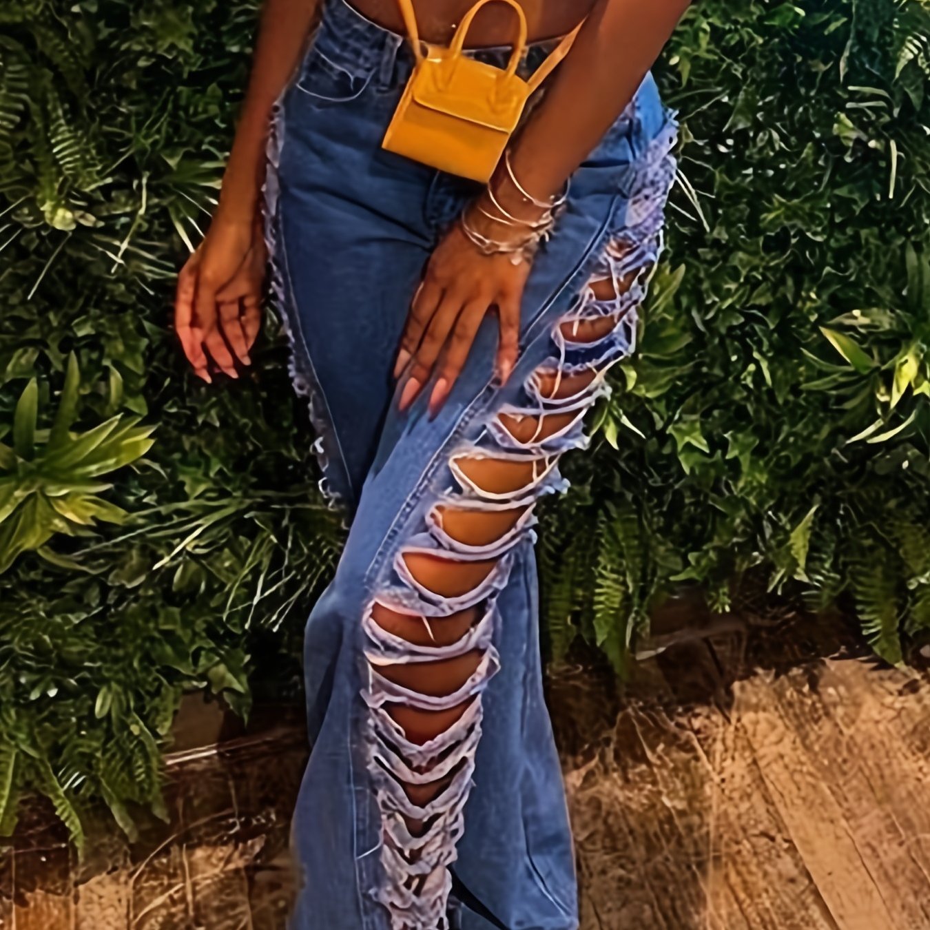 Sexy Ripped Distressed Denim Jeans for Women