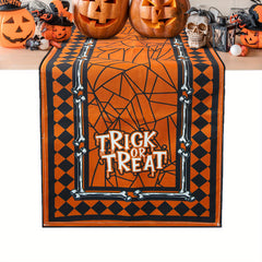 Spider Web Pumpkin Table Runner 33x182 cm Halloween Decor