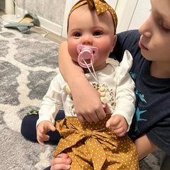 24 Inch Realistic Reborn Doll with Hand Drawn Hair and 3D Skin Veins