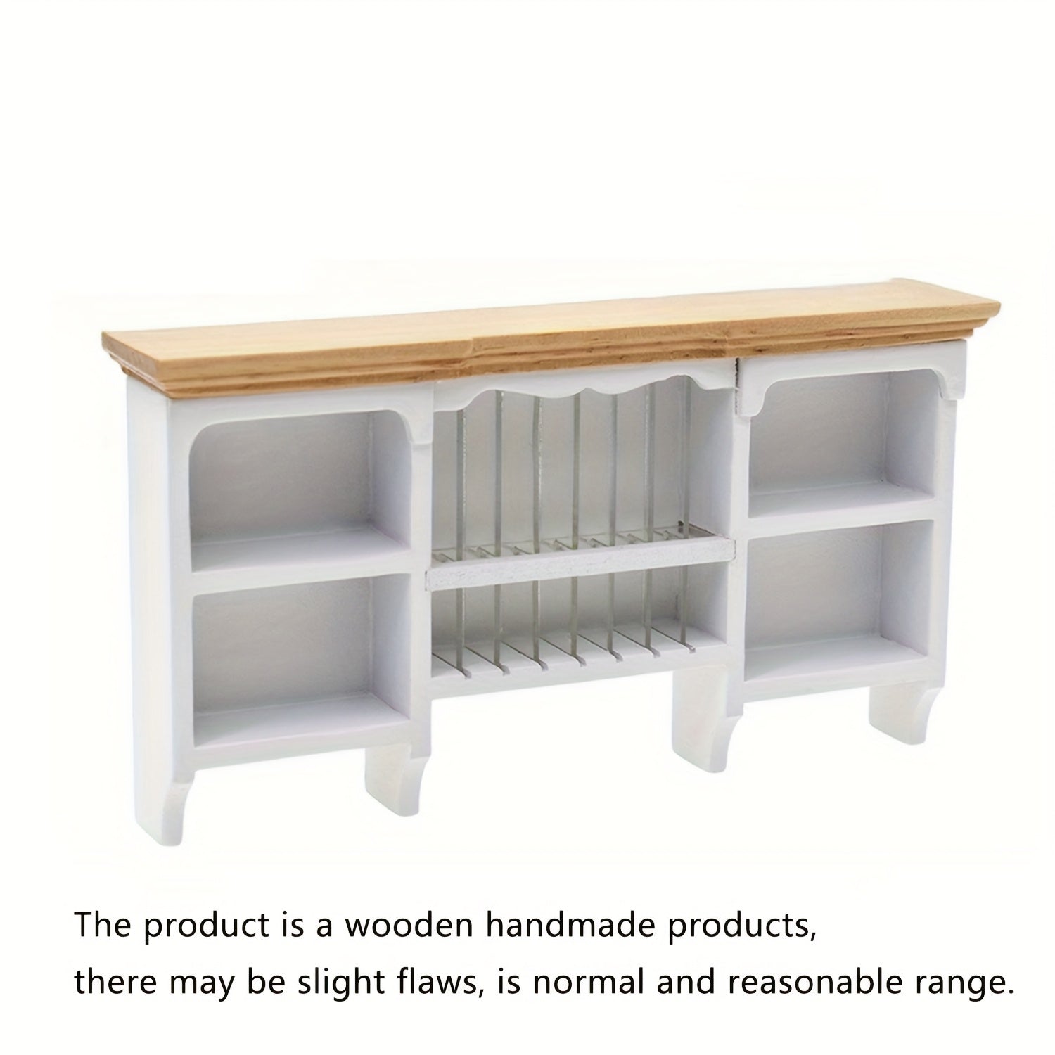 1:12 Dollhouse Kitchen Wall Shelves & Storage Cabinets Natural Wood