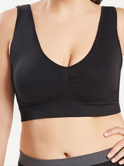4 Pack Plus Size Sports Bra Set Women's Plus Solid Comfort Yoga B