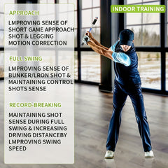 1 Pc Golf Swing Stick Training Aid with Sound Effect - Indoor