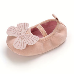 Bowknot Slip On Low Top Shoes For Baby Girls Lightweight Comfortable