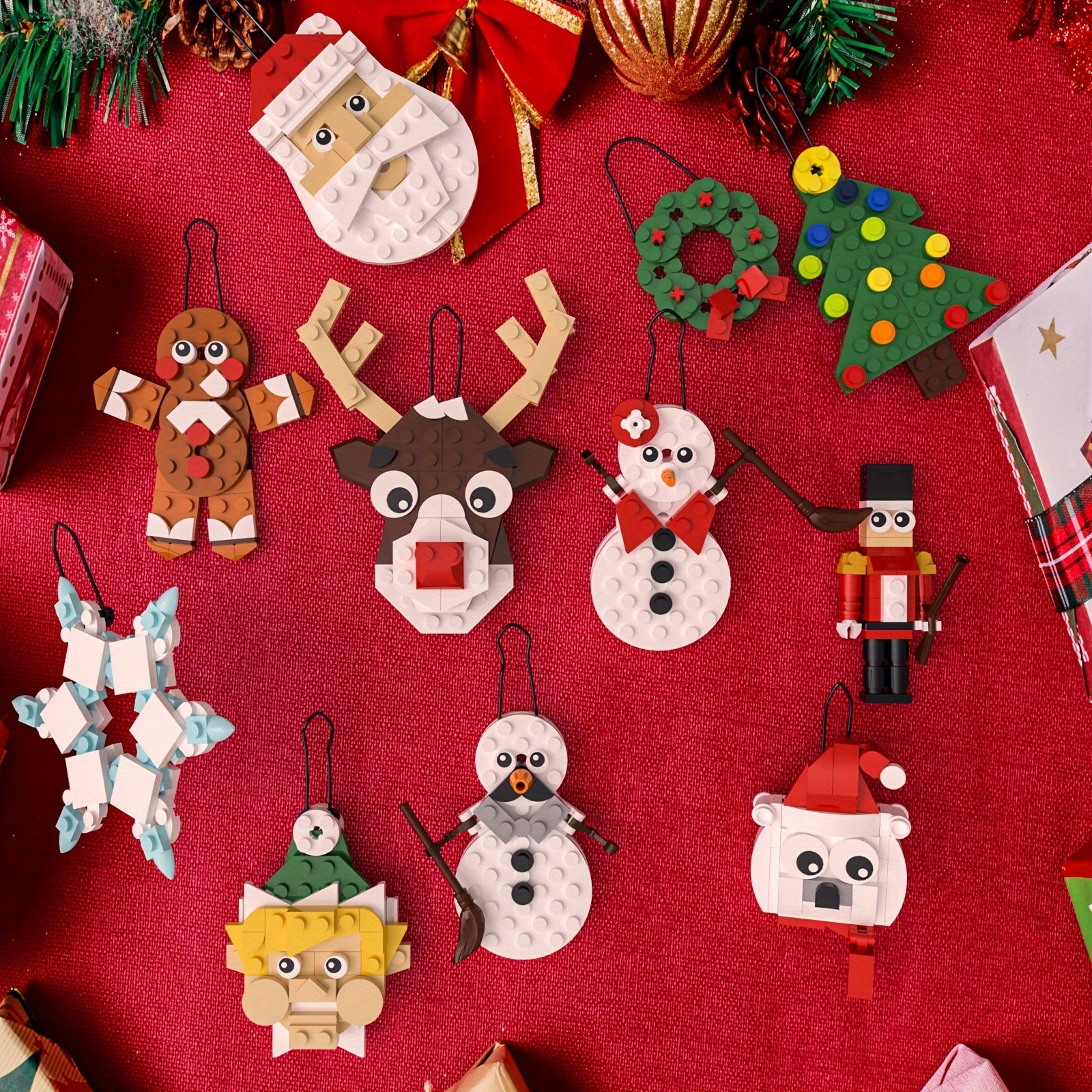 DIY Holiday Ornaments Gift Set - Puzzle Construction Toy Block