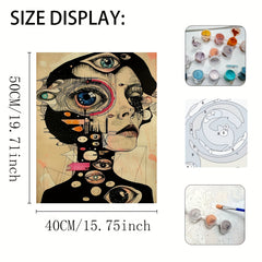 DIY Painting by Numbers Kit Eyed Girl for Beginners