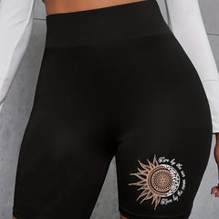Summer High Waist Biker Shorts Sports Yoga Casual Short Leggings