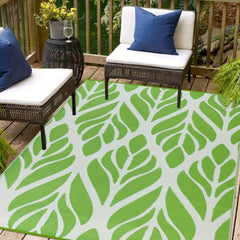 Waterproof Outdoor Rug Stain & UV Resistant Floor Mat for Patio Porch RV Pool