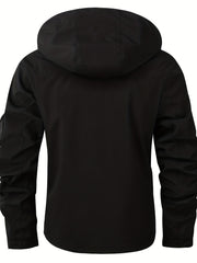 Waterproof Windbreaker Hooded Jacket Men's Casual Zip Up Jacket
