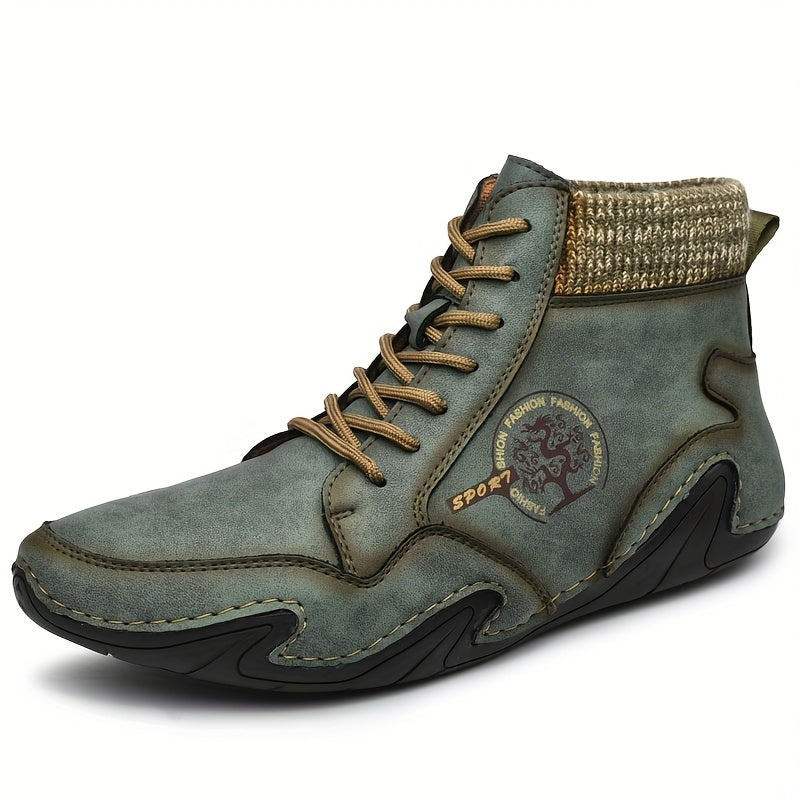 Men's Casual Boots Non Slip Comfort Ankle Boots Lace up For Driving Work
