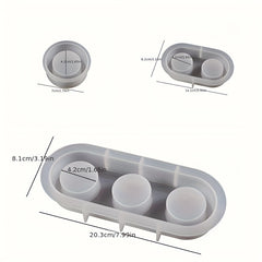 Crystal Epoxy Resin Silicone Mold Candle Holder Home Decoration