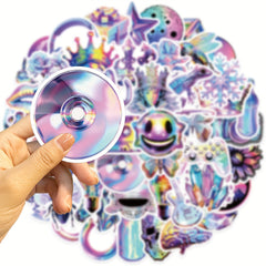 50pcs Vaporwave Psychedelic Graffiti Stickers for Laptop DIY Deco