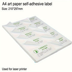 50 A4 Self Adhesive Sticker Labels for Inkjet Printers Matte or Glossy