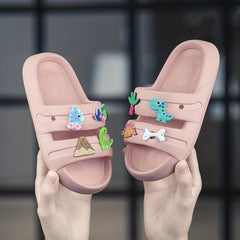 Kids' Cartoon Slippers Non Slip Lightweight Open Toe for Indoor Outdoor