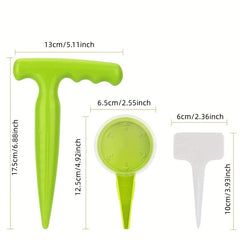 Fluor. Green Seeder 5-Speed Gardening Tool Set w/ Hole Punch