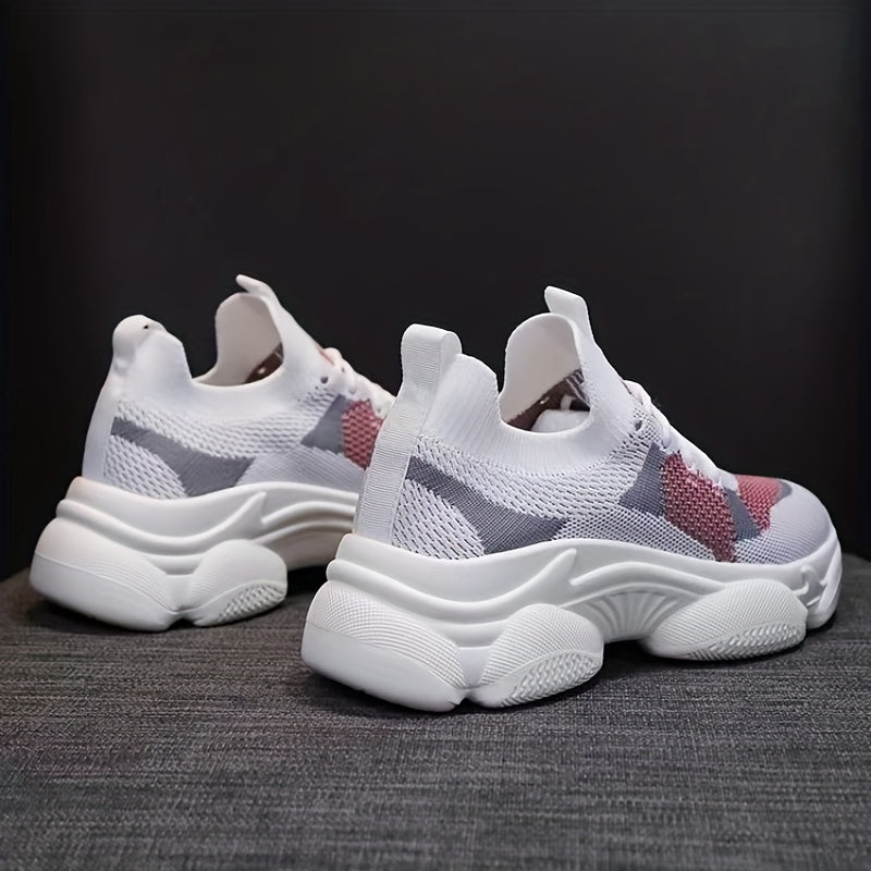 Women's Breathable Sneakers Low Top Lace Up Shoes