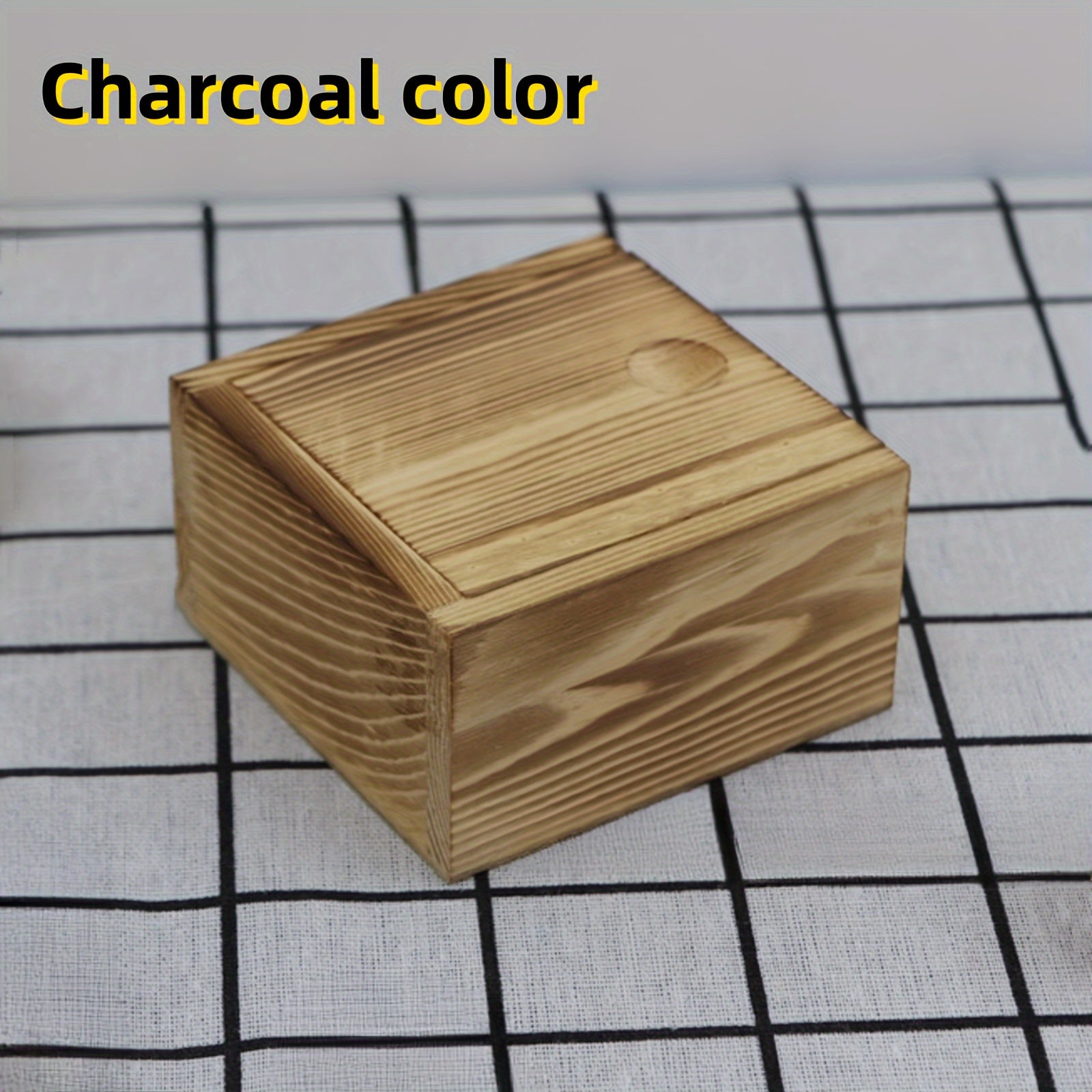 Small Wooden Storage Box with Lid for Home Storage