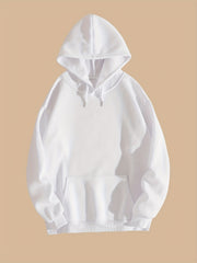 Solid Hoodie With Pocket Long Sleeve Casual Sweatshirt Women's Clothing