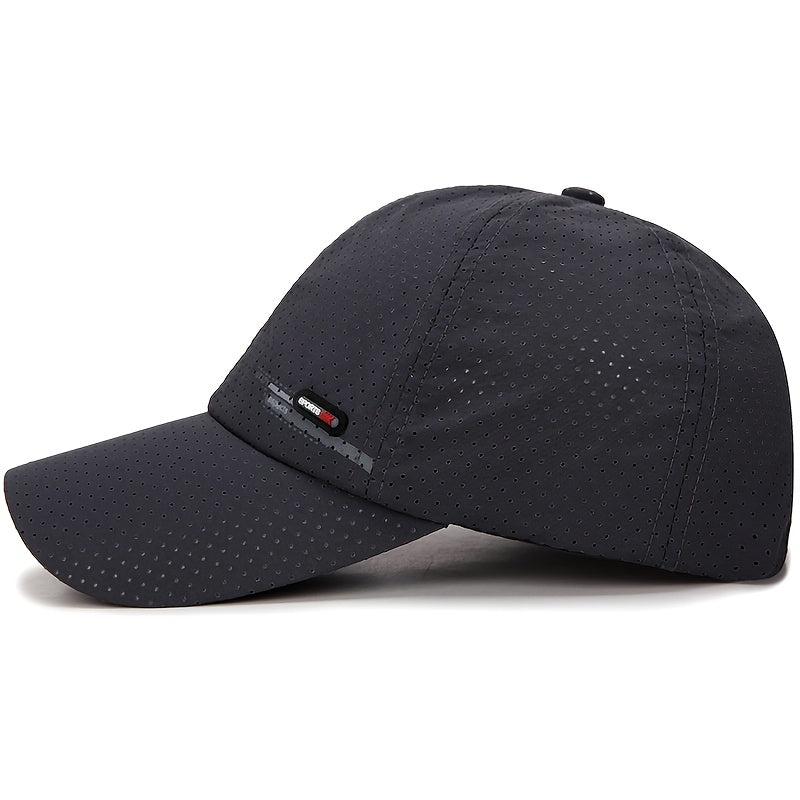Summer Breathable Perforated Baseball Cap Adjustable Sports Cap