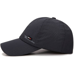 Summer Breathable Perforated Baseball Cap Adjustable Sports Cap