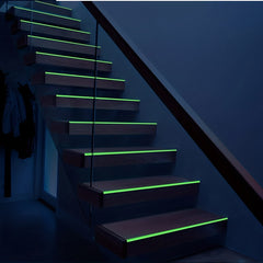 Luminescent Emergency Roll Safety Egress Markers for Stairs Walls Steps