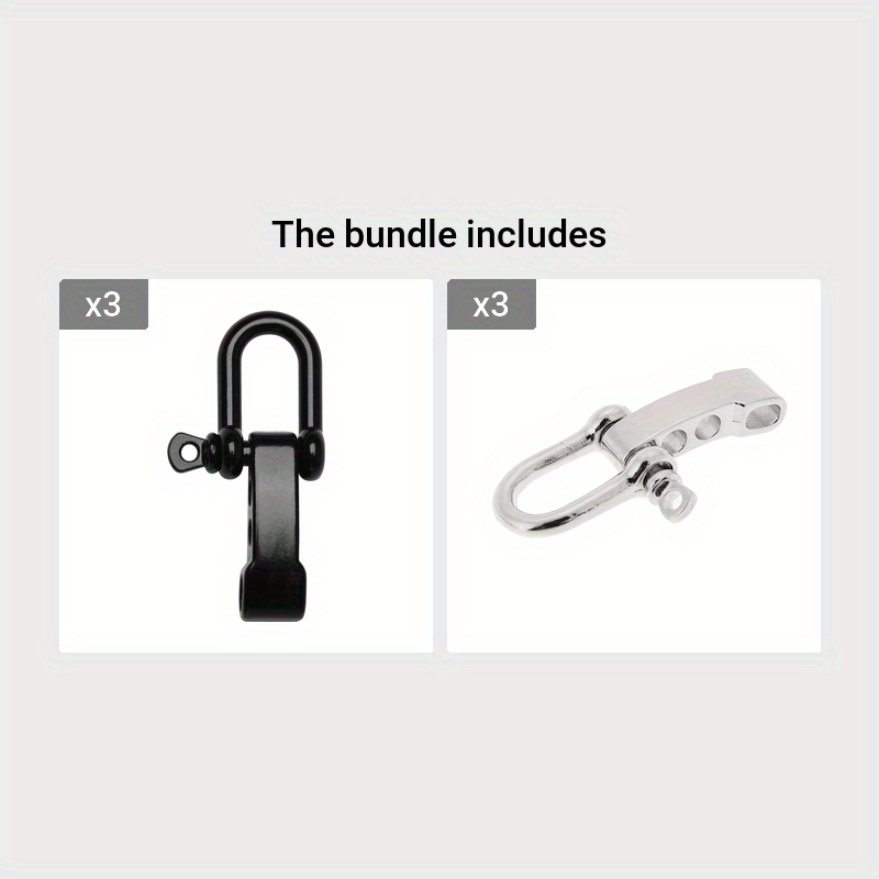 1pc U Anchor Screw Pin Cord Rope Bracelet Buckle Outdoor Survival Accessories