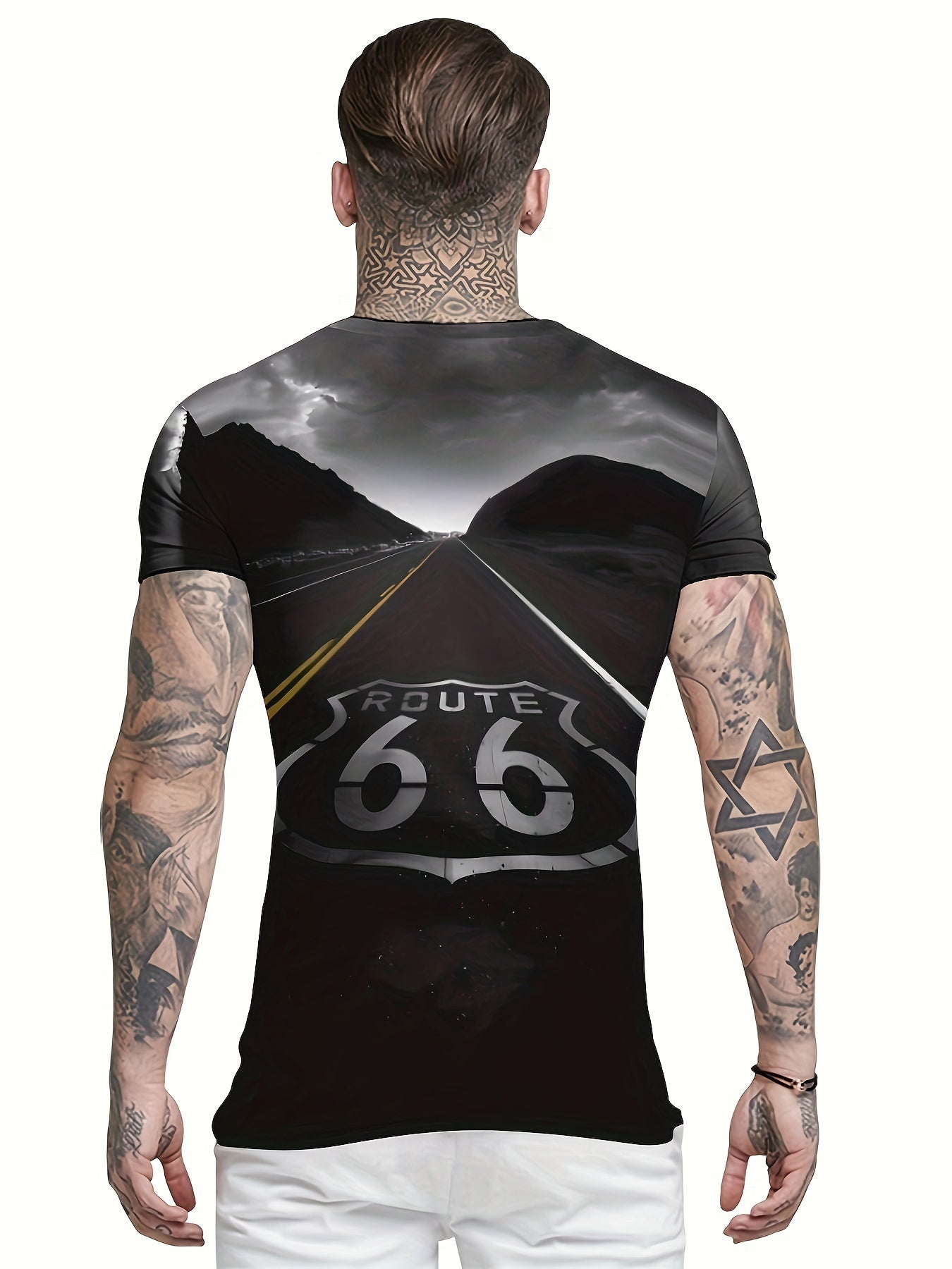 Men's Casual 3D Print Tee Shirt Summer Street Style