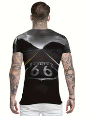 Men's Casual 3D Print Tee Shirt Summer Street Style