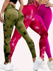 Tie Dye Yoga Leggings High Stretch Seamless High Waist Fitness Pants