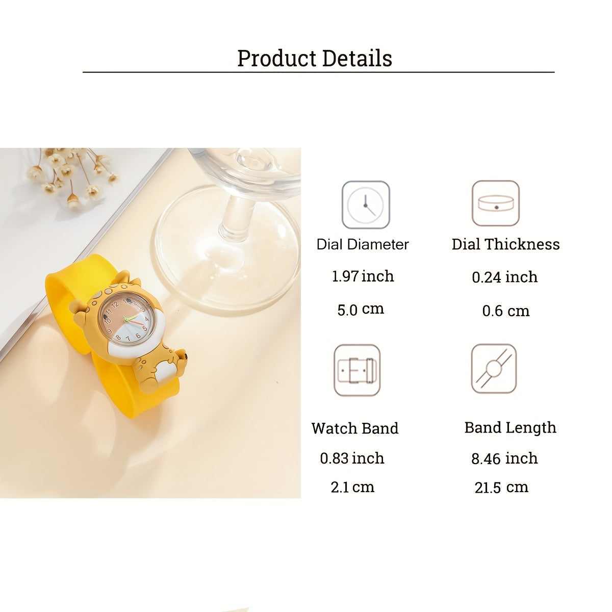 Kids' Yellow Deer Watch, Water Resistant