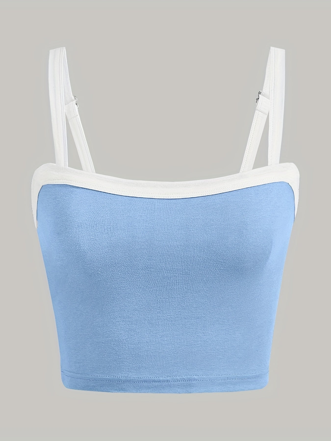 Sleeveless Block Cami Top Sexy Spaghetti Versatile