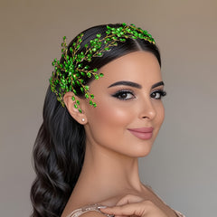 Green Sequin Bridal Headband for Women Sweet & Style Perfect for Weddings