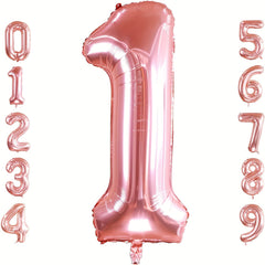 6 Cm Large Rose Golden Number 0 9 Balloon Birthday Party Decoration