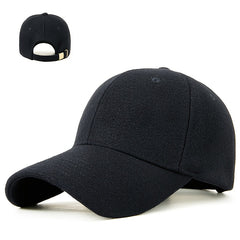 Wool Plus Size Baseball Cap Plus Velvet Cap Autumn And Winter Mens
