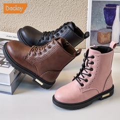 Daclay Casual Solid Boots For Girls Comfortable Warm Non-slip Boots