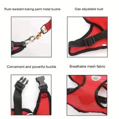 Stretchable Suede Pet Harness & Leash Set for Dogs Walking