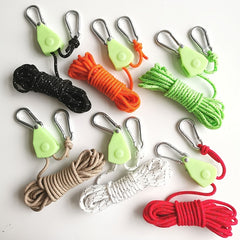 Camping Pulley Adjuster Luminous Rope Buckle Canopy Windproof Rope