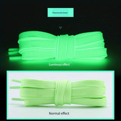 Luminous Reflective 8mm Polyester Shoelaces For Sneakers Canvas Shoes